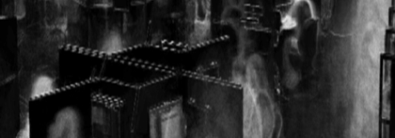 students study in the library and photo has an xray rendering